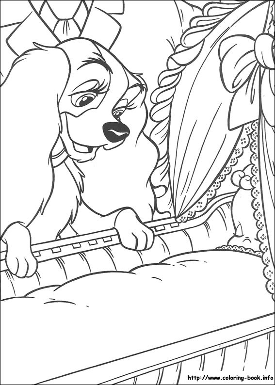 Lady and the Tramp coloring picture